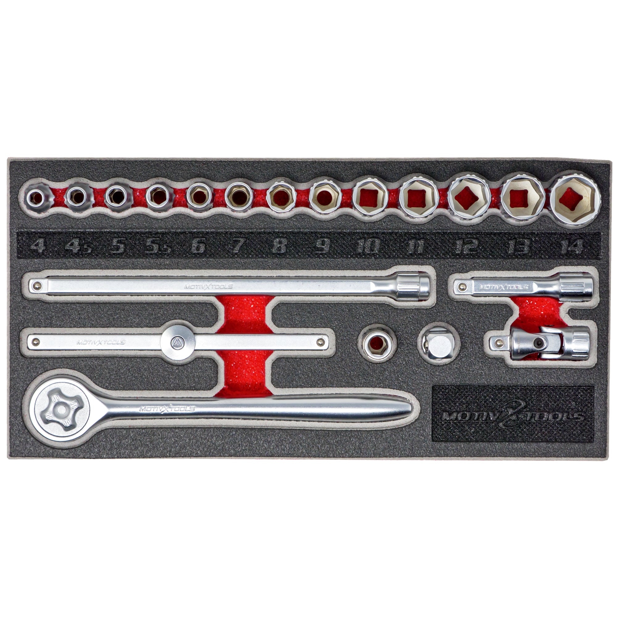 1/4" Drive Metric Socket And Ratchet Set - 20 Pc