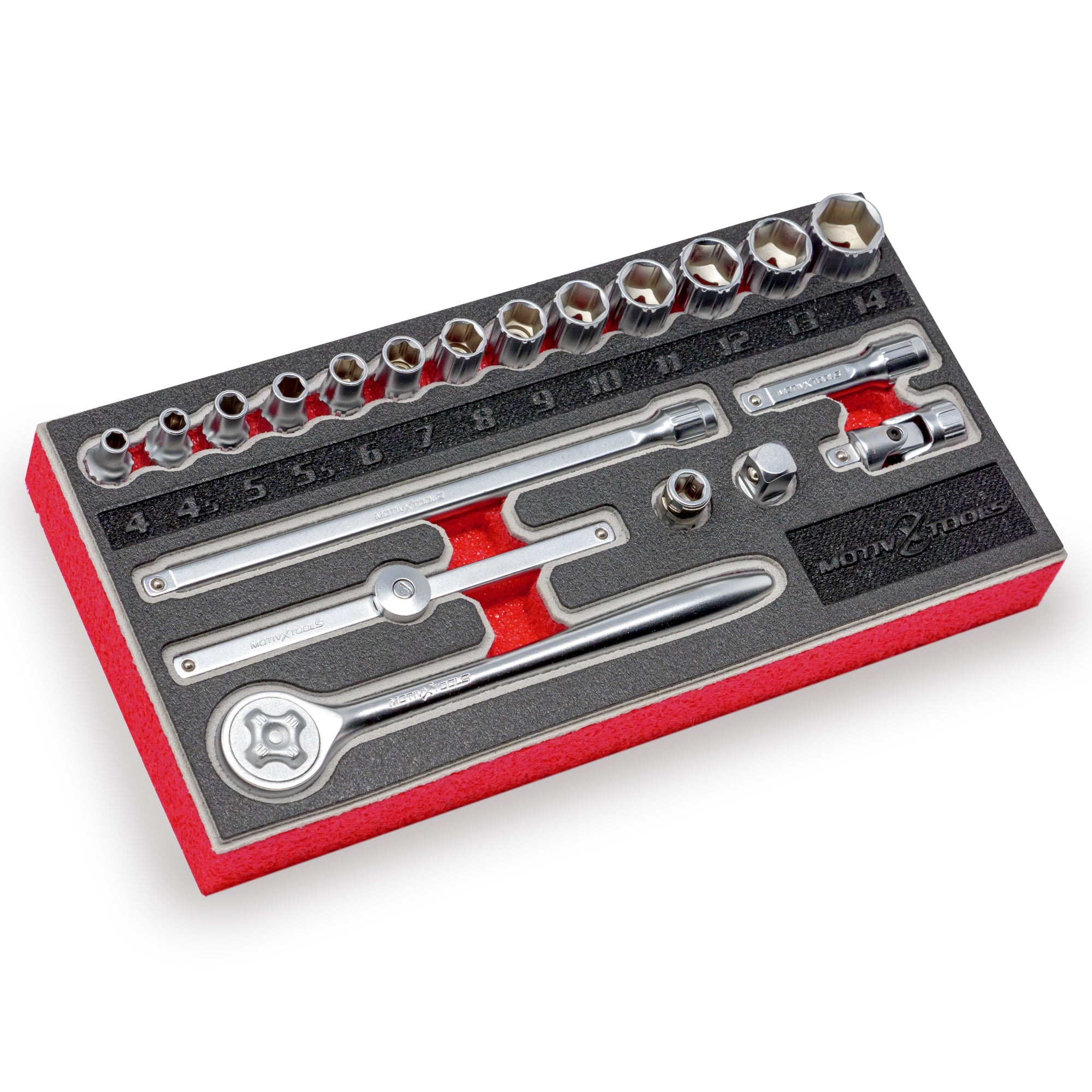 1/4" Drive Metric Socket And Ratchet Set - 20 Pc