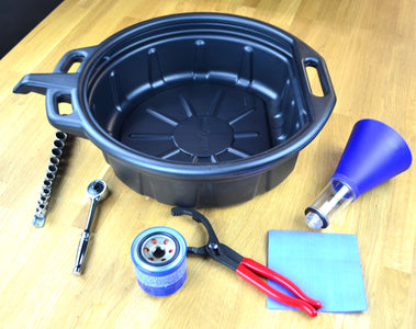 MX2350 Oil Drain Pan In Use