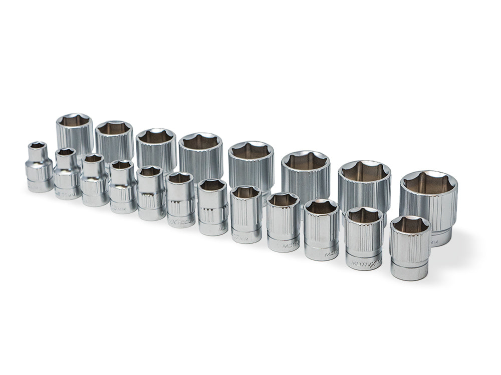 1/2" Drive Metric Socket And Ratchet Set - 26 Pc